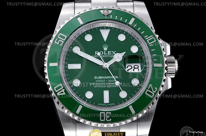 0422 ROLSUB0417B – Submariner 116610LV 904L SS SS Grn CLEAN V2 VS Stretchable 1048